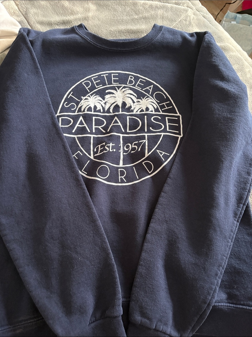 Paradise St. Pete Beach Florida Graphic Sweatshirt - Navy